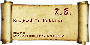 Krajczár Bettina névjegykártya